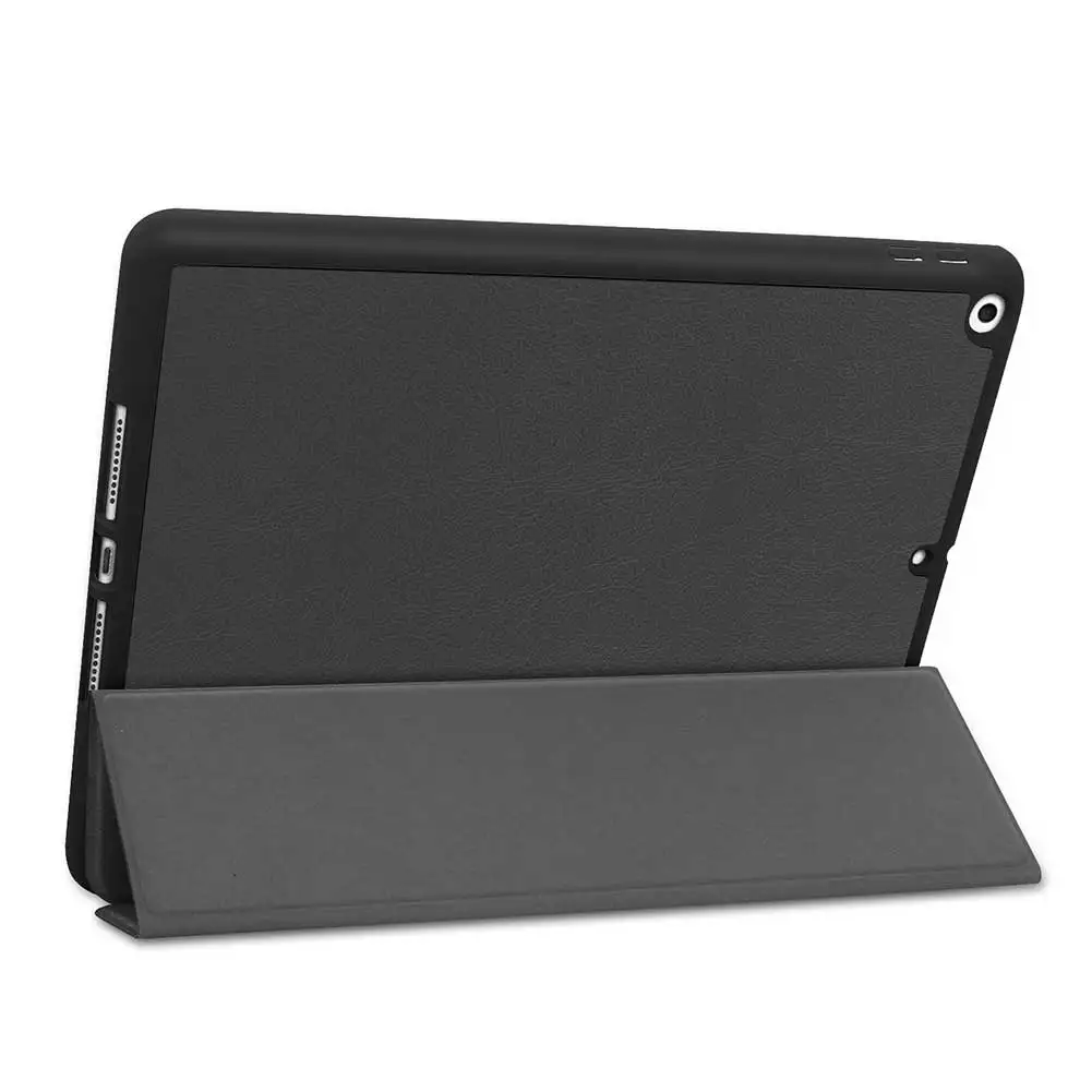Трехслойный кожаный Флип Стенд кожаный чехол для iPad 10,2 iPad 7th Gen A2197 A2198 A2200 чехол противоударный чехол с авто режимом включения и выключения Смарт Обложка