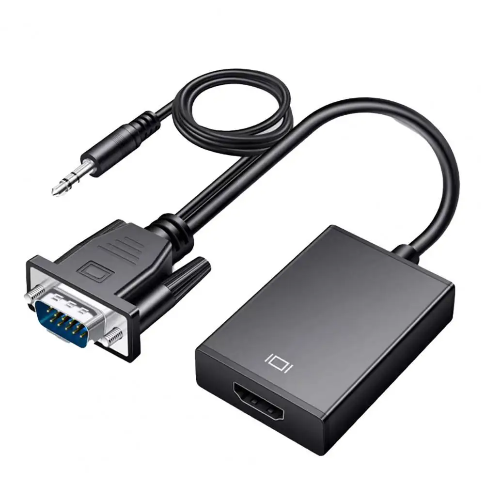 Адаптер-переходник Full HD 1080P60Hz в HDMI-совместимый с аудиовыходом адаптер VGA для ПК
