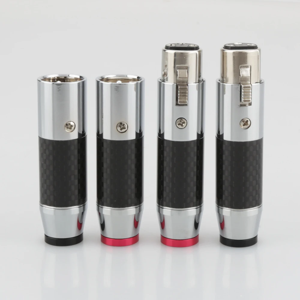 Hi-End Rhodium plated Carbon Fiber audio XLR plug Female 4pcs | Электроника
