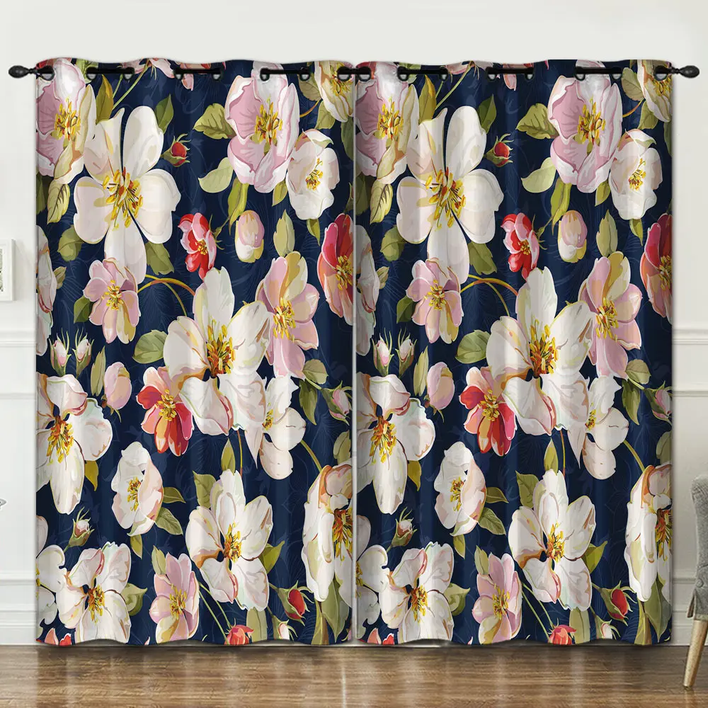 Цветы Растения узор перфорированная спальня гостиная украшение занавеска фон