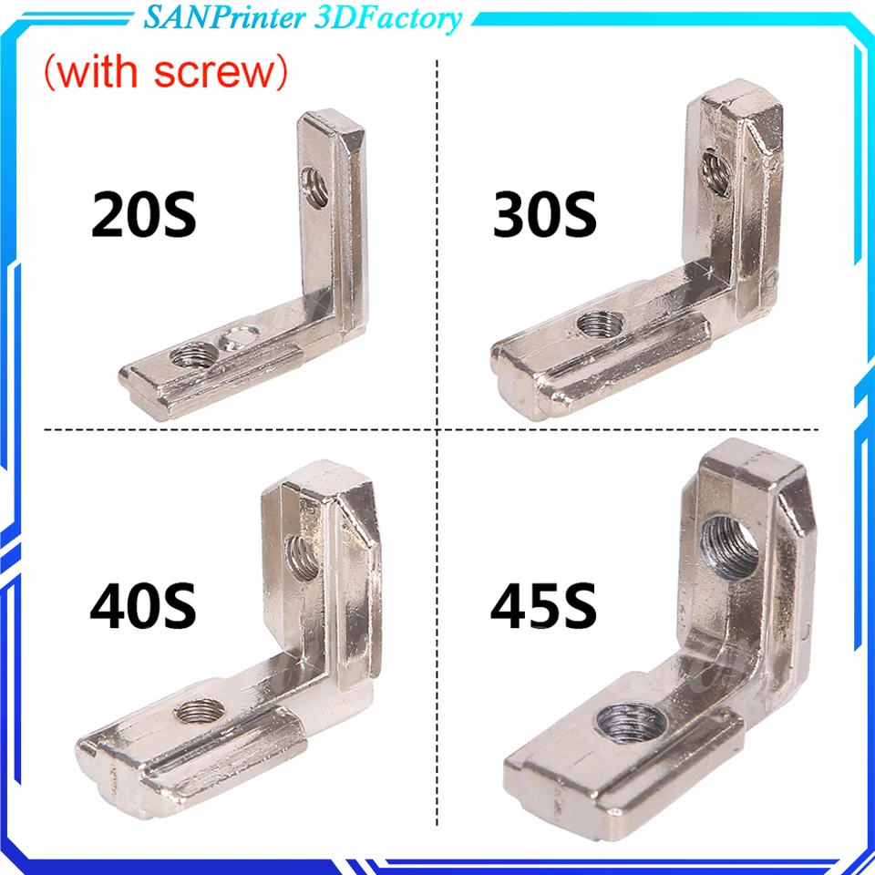 Т-образное гнездо L Форма Алюминий угол кронштейн угловой интерьер совместных