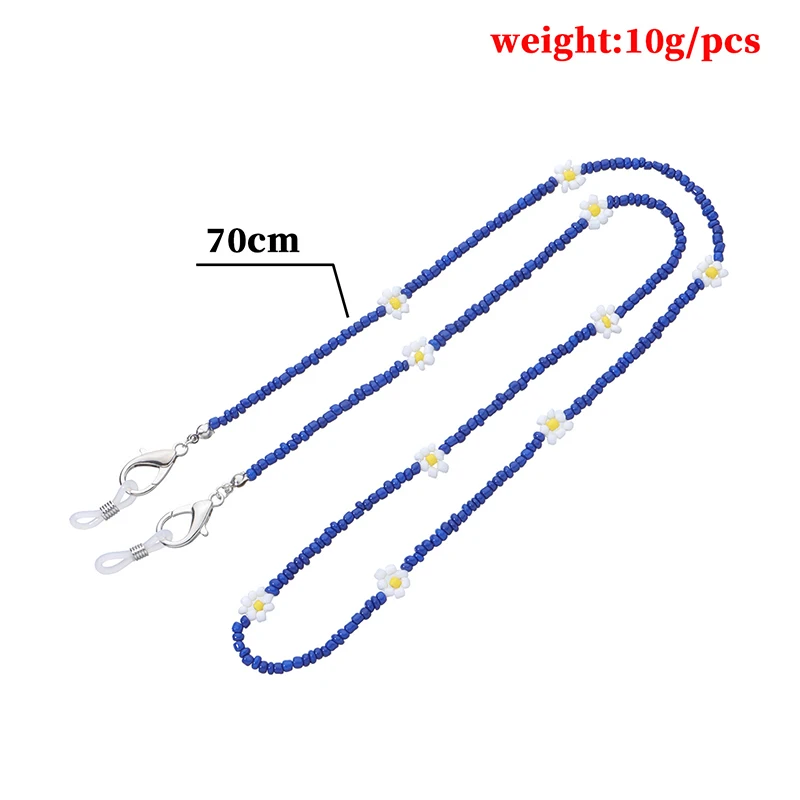 

Beads Flowers Mask Chain Acrylic Eyeglass Rope Eyeglasses Cord Women Girls Anti-lost Eyeglasses Chain Hanging Neck Strap