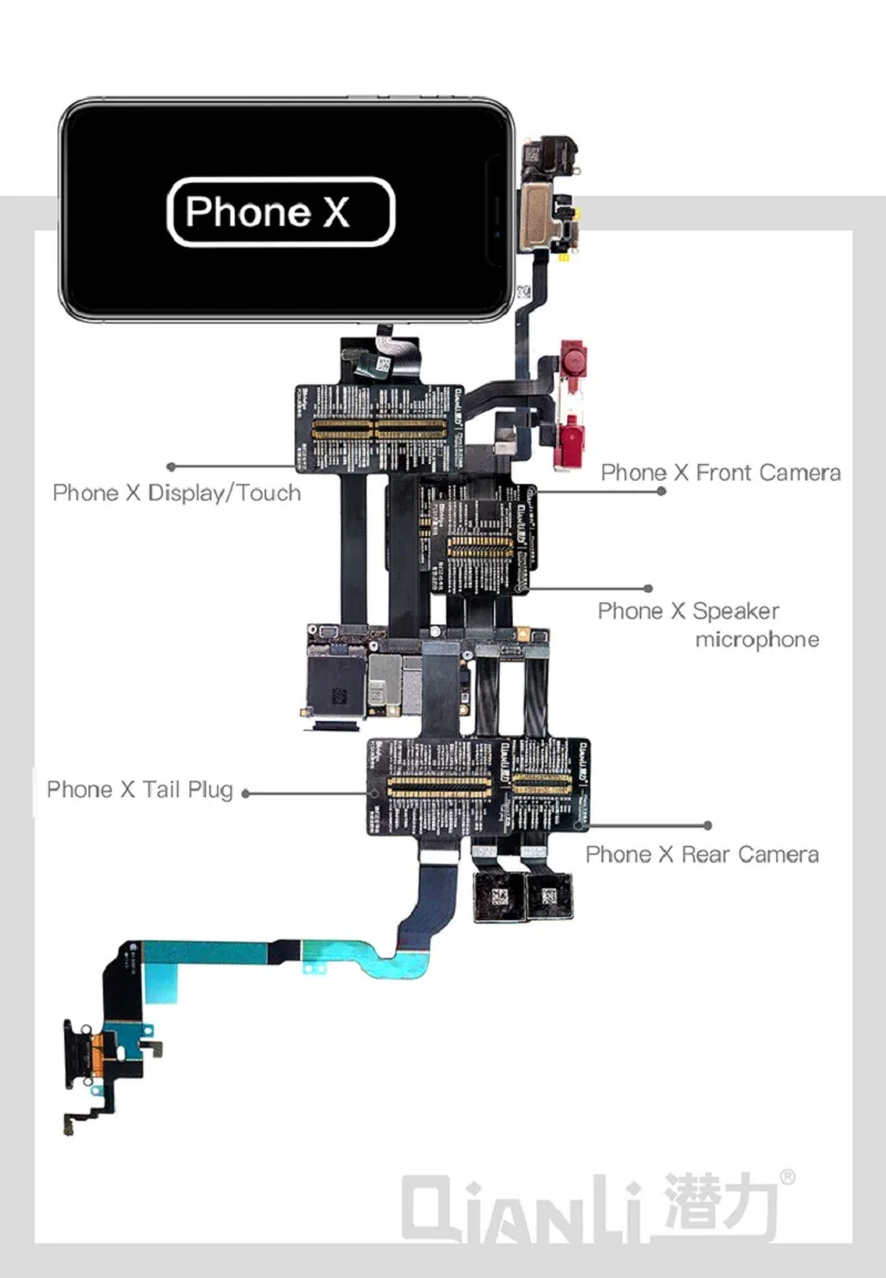 Qianli iBridge Тестовый Кабель для iPhone X 8P 8G 7P 7 6SP 6S 6P 6 материнская плата дисплей фолов сенсорная задняя камера ремонт