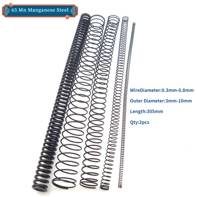 

Нажимная пружина из марганцевой стали, 65 мм, диаметр 305, 0,3, 0,4, 0,5, 0,6, 0,7 мм, внешний диаметр 3 мм-10 мм, 2 шт.