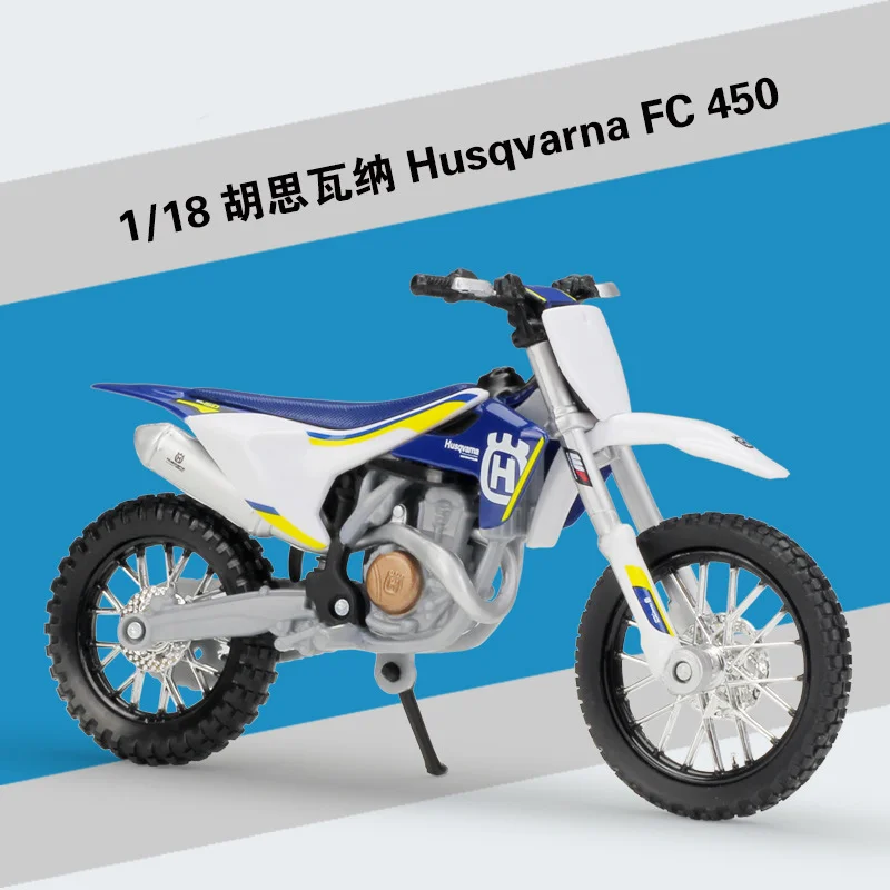 Husvarna-FC450 Эндуро Мотокросс 1/18 Масштаб Мини Husqvarna FC450 мотогонок литые игрушечные модели Реплика металла для B MW подарки для детей - Цвет: Husvarna-FC450