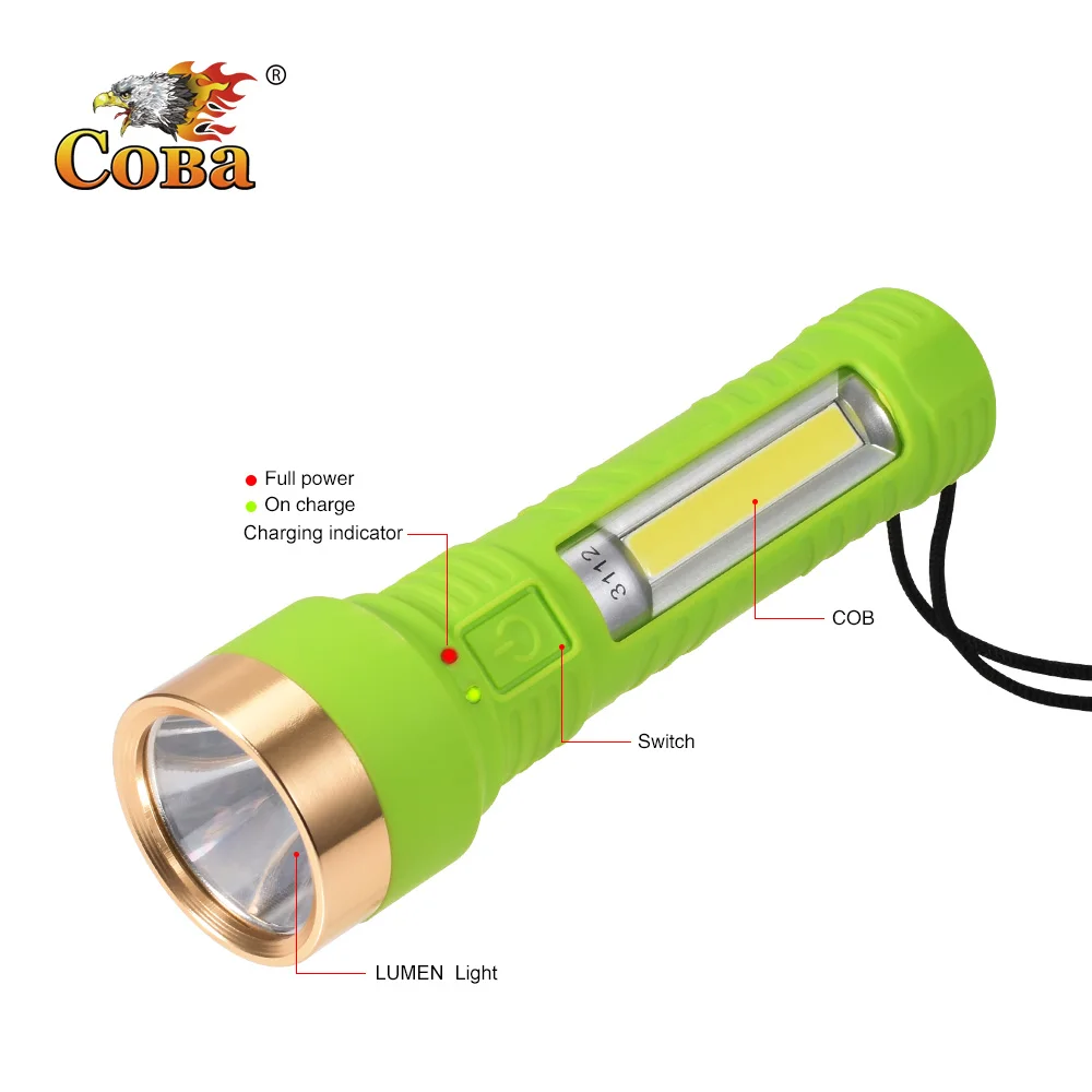 Алюминиевый светодиодный тактический фонарик с cob матрицей высокомощный