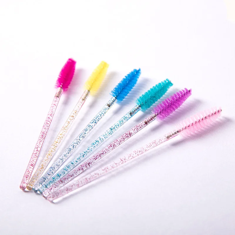 

50Pcs Disposable Eyelash Brushes swabs Crystal Mascara Wands Applicator Eyelash Brush Mascara Wands Cosmetic Brush Makeup Tools