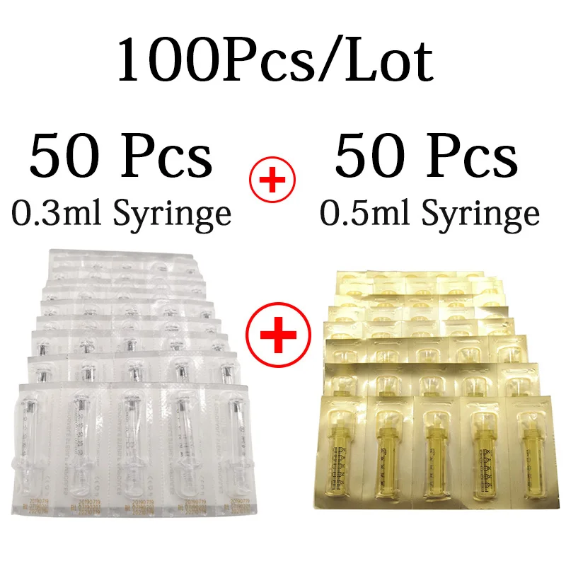 

0.3ml 0.5ml Disposable Sterile Ampoule Head for Hyaluron Pen Hyaluronic Acid Gun Atomizer Anti-wrinkle for Lip Filler Lifting