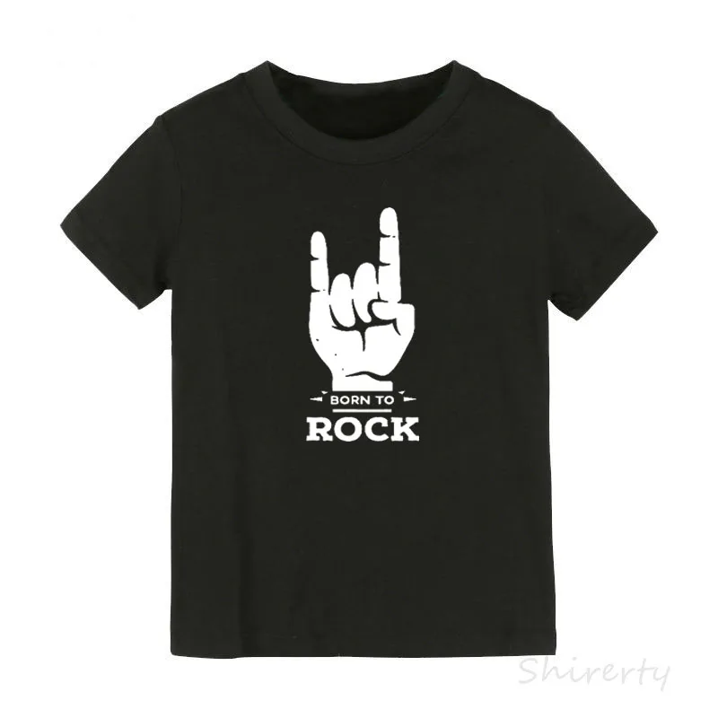 Детская футболка «Born To Rock» Детская одежда унисекс для мальчиков и девочек модные стильные топы, Детская летняя футболка с кружевными рукавами, футболка