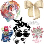 Модная одежда для девочек, с наклейками цветов термо-Стикеры для одежды на одежде женская футболка в полоску с аппликацией, для переноса утюгом для одежды Хиппи Патч