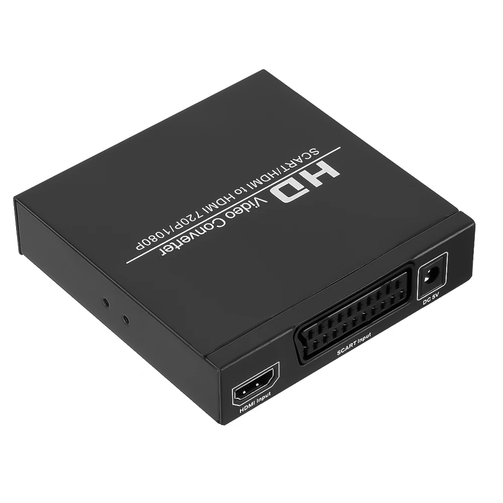 Адаптер SCART HDMI совместимый с видеоконвертер Full HD 1080P 3 5 мм для DVD-плеера/приставки