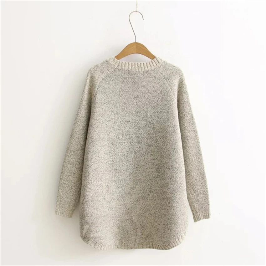 Осень 2019 женские свитера пуловеры осенний свитер Повседневный с длинным рукавом