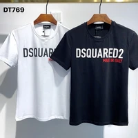 dsquared2 new menwomen street hip hop round neck short sleeved t shirt cotton locomotive letter printing casual tee dt769