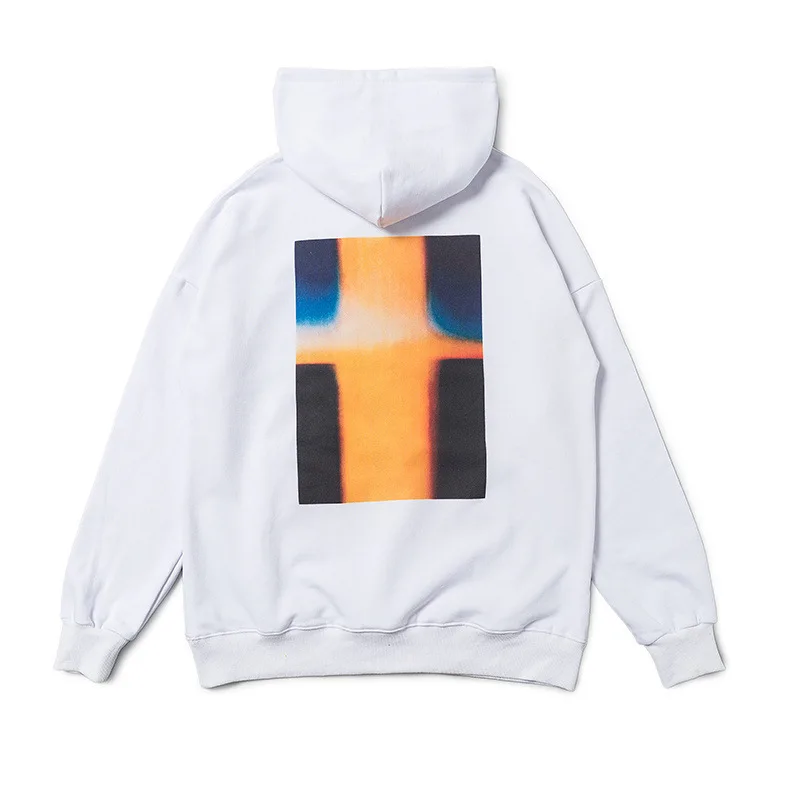 

Autumn and winter 2021 fog fashion men's photo printed cotton casual Plush hooded long sleeve sweater