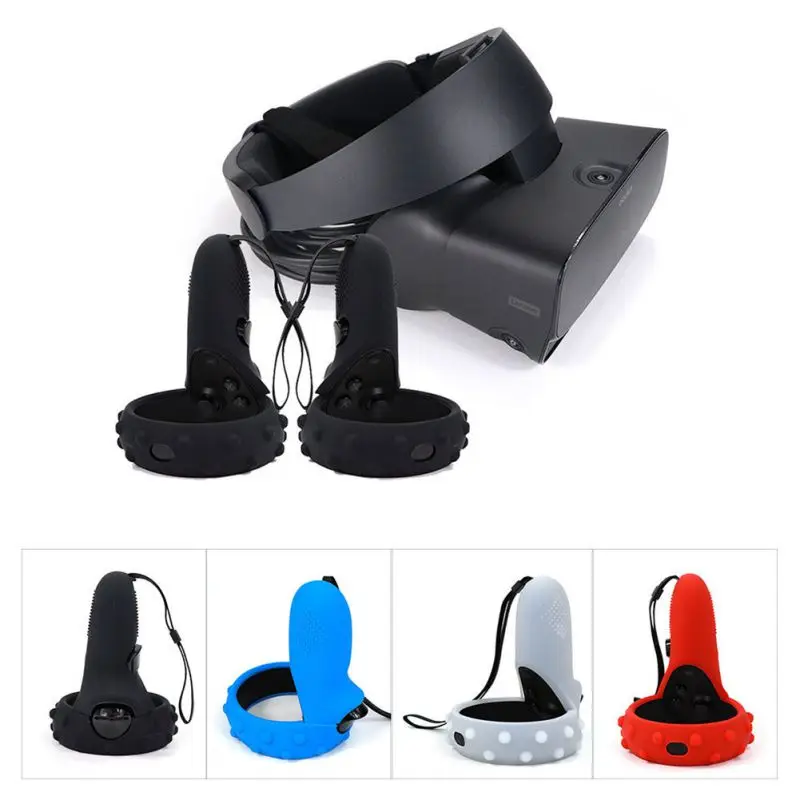 Силиконовый VR Grip чехол контроллер защитный для Oculus Quest/Rift S пылезащитный мягкий