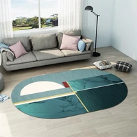 new arrival nordic light luxury 3d anti slip carpet indoor printed rugs living room bedroom bedside bay window sofa floor mat