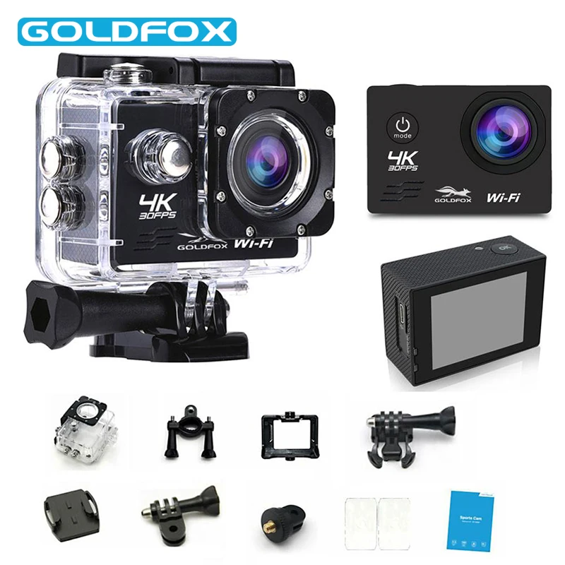 Экшн камера с Wi Fi Ultra HD 4K 30 кадров/с 16 Мп 170D 1080P|Экшн-камеры| |