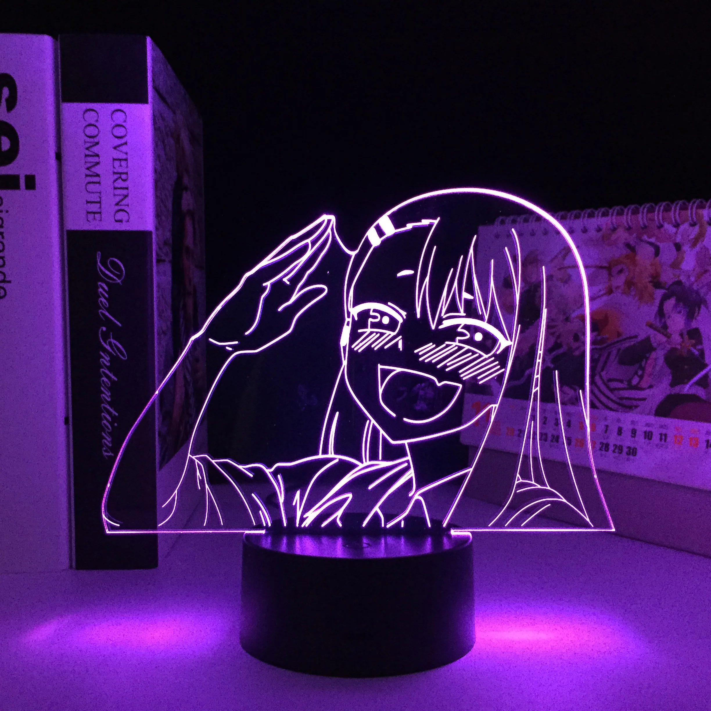

Anime Don't Toy with Me Miss Nagatoro Figure LED Light for Room Decor Holiday Atmosphere Light Manga Nagatoro 3D Lamp