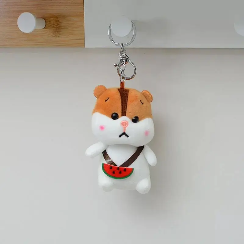 

Cartoon Hamster Plush Doll Peluche Brinquedos Bag Keychain Stuffed Toys 11CM