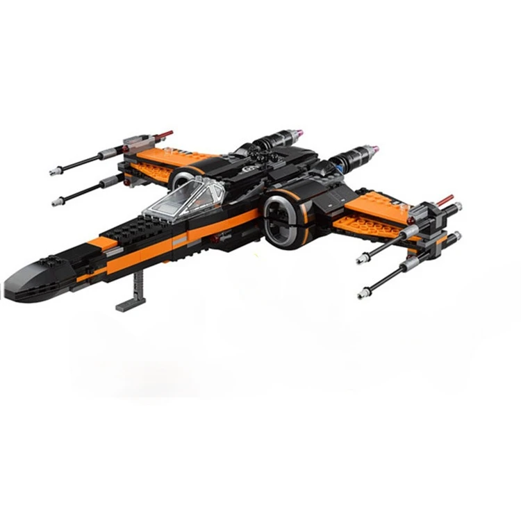 

New 845pcs Starplan First Order Poe's X-wing Fighter Assembled Toy star&wars Building Block 75120 75218 75273 Birthday Gift