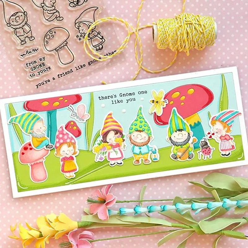 

Mushrooms and Gnome Metal Cutting Dies For DIY Scrapbooking Photo Album Embossing Paper Cards Making Decorations