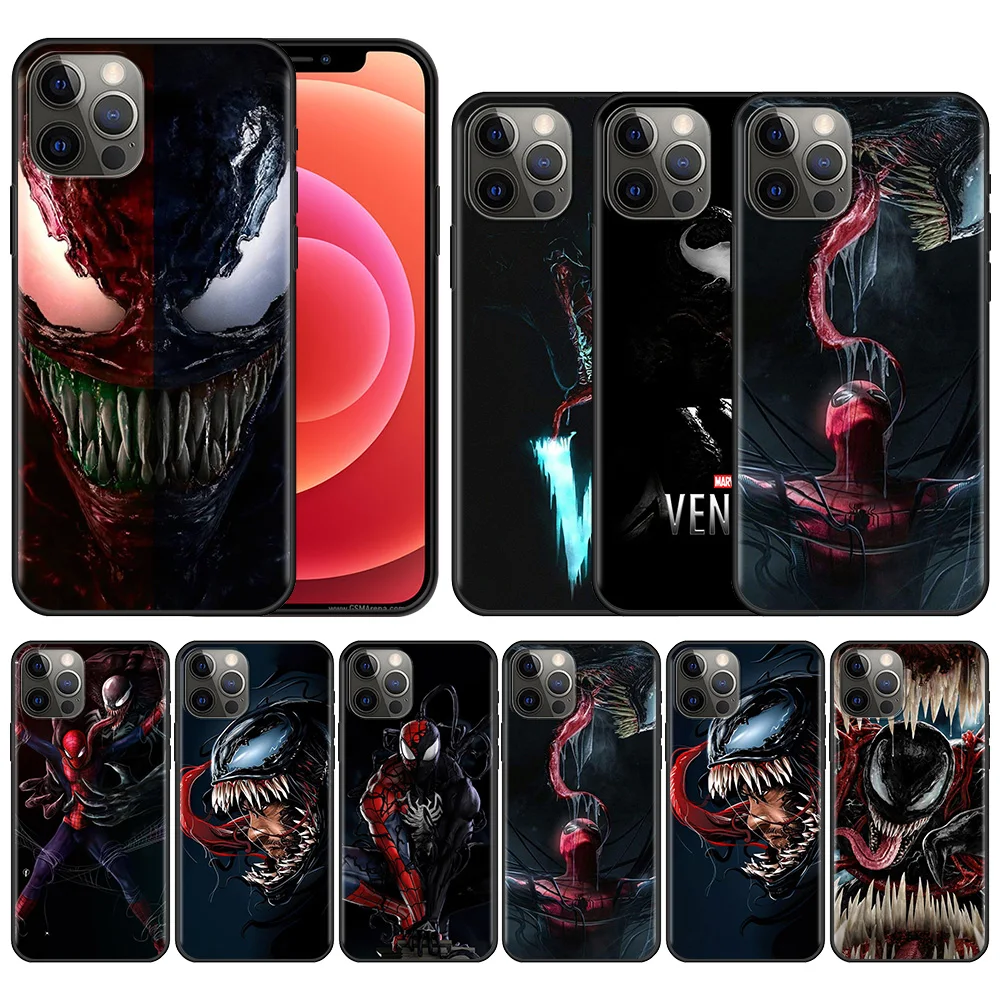 

Smartphone Case For Apple iPhone 11 13 12 Pro Max Mini X XS XR 6 6S 7 8 Plus 5 5S SE(2020) Coque Marvel Venom 2