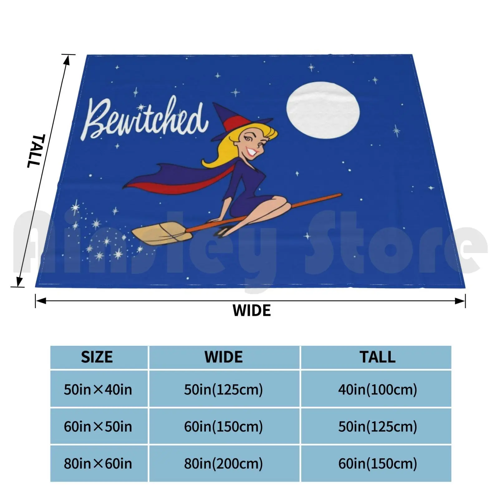 Одеяло Bewitched 60-х годов в стиле ретро для дивана-кровати путешествий мультфильм