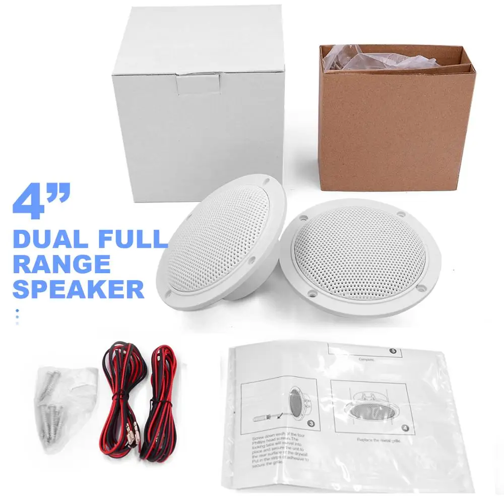 120 ватт 4 дюймовый морской Водонепроницаемый Динамик s лодка Открытый Музыка для