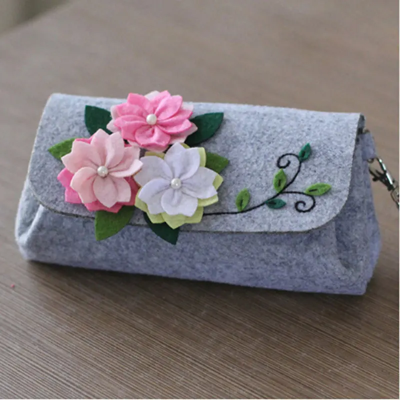 Модный новый художественный войлок для шитья сделай сам ручная сумка-вишня