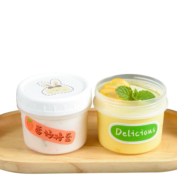 

20pcs High quality 160ML matte transparent plastic cups yogurt ice cream cups birthday party dessert pudding jelly cup with lid
