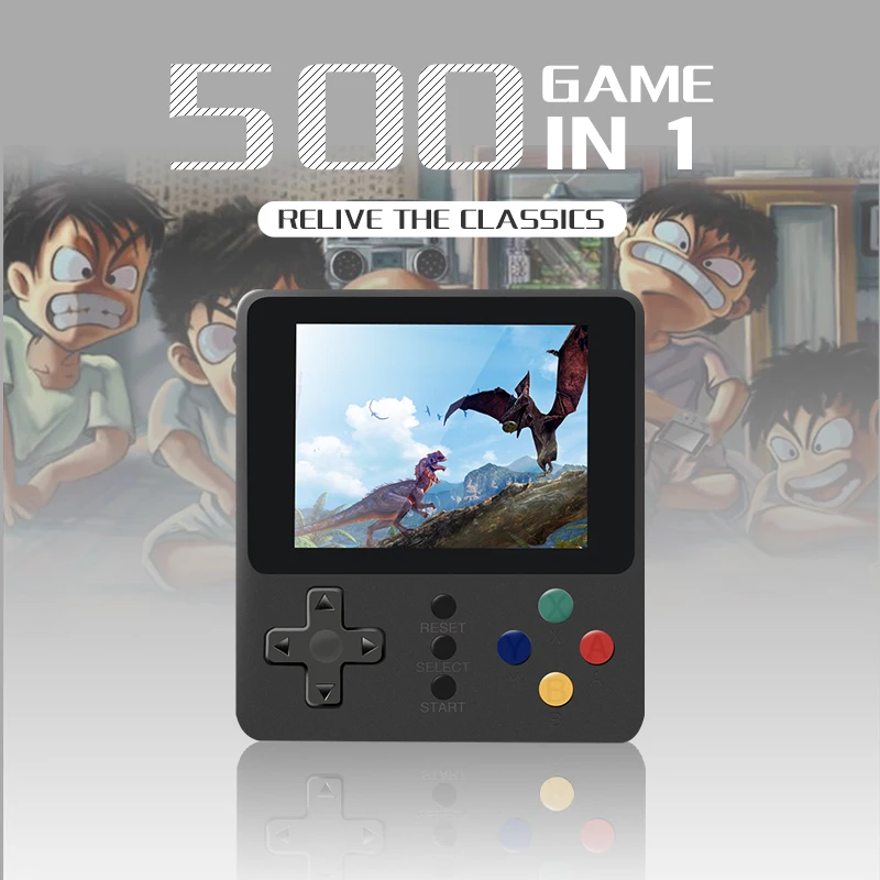 Мини видео Ретро игровая консоль Встроенный 500 аркадных игр ручной плеер