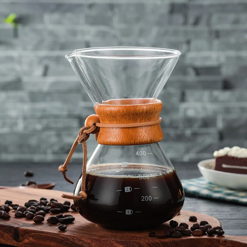 

Classic Glass Coffee Pot V60 Dripper with Wooden Handle Pour Over Coffee Maker Espresso Coffe Drip Kettle Barista Tools-30