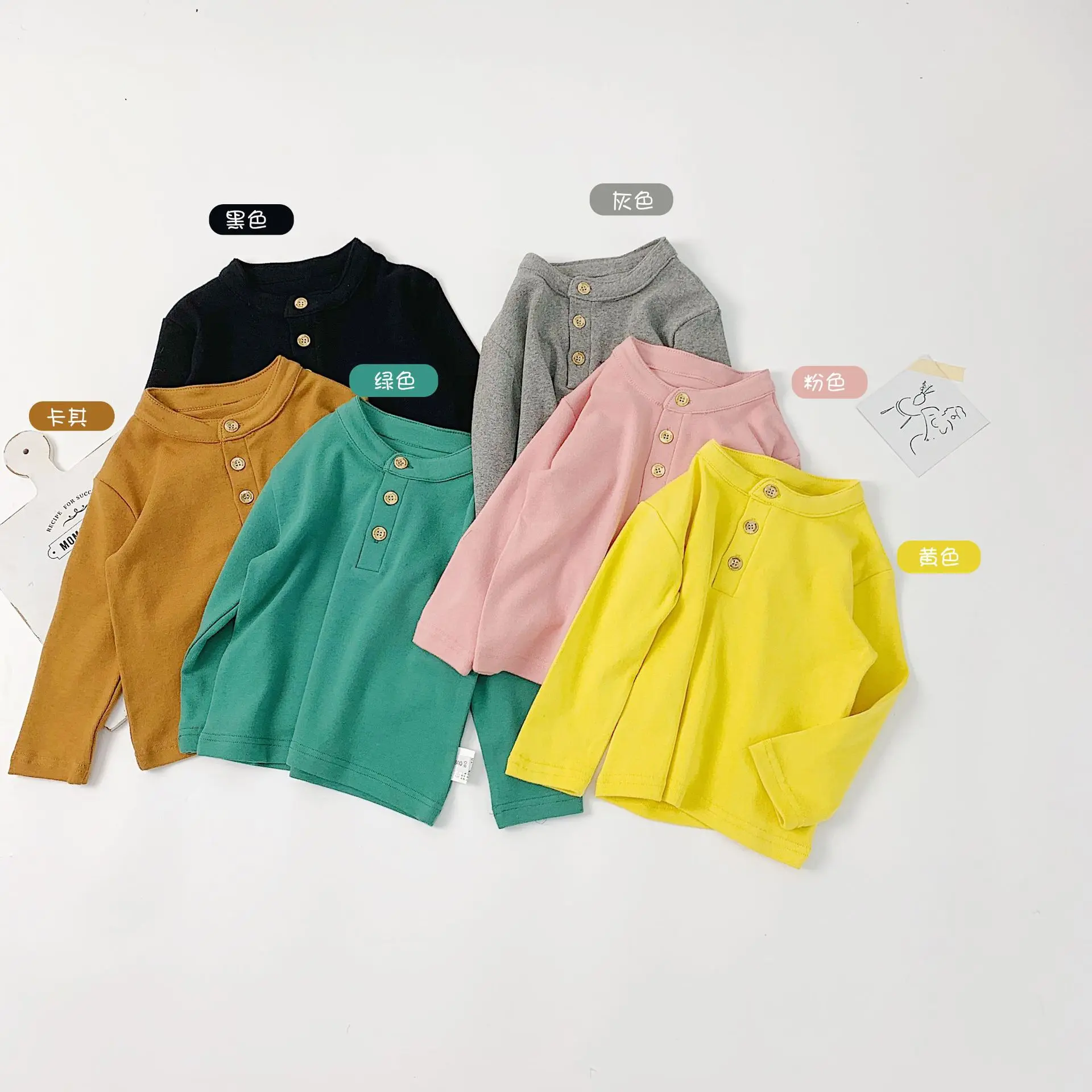 Футболка детская с круглым вырезом длинным рукавом на осень|Тройники| |