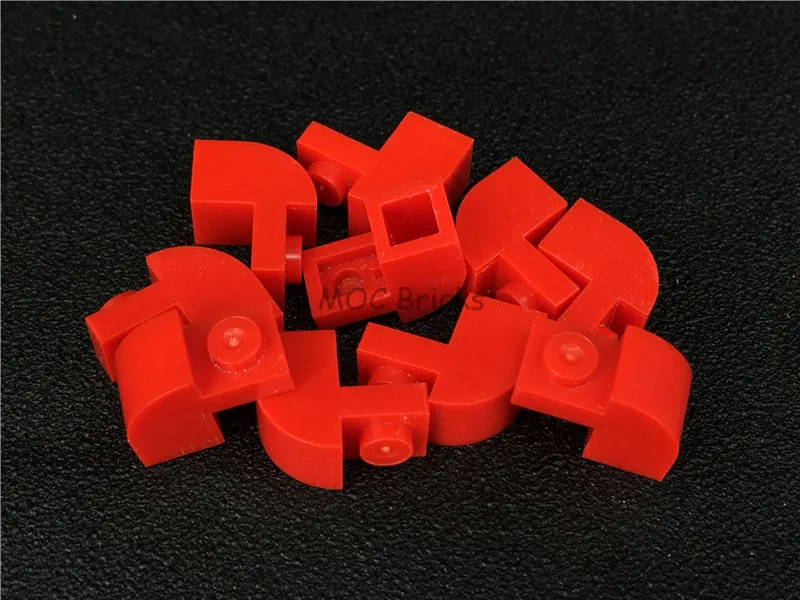 50 шт./лот MOC кирпичи цветной модифицированный кирпич 1x2x1 1/3 с изогнутым верхом 6091