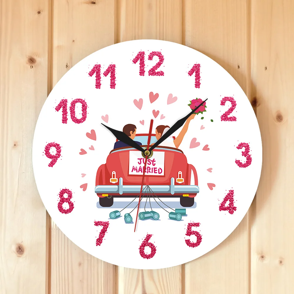 Молодоженов персонализированные мистер миссис имена настенных часах свадьбы