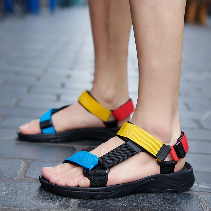 

2021 Trending Casual Men's Sandals Shoes Fashion Roman Sandals For Men Outdoor Lightweight Men Summer Sandals hommes sandales