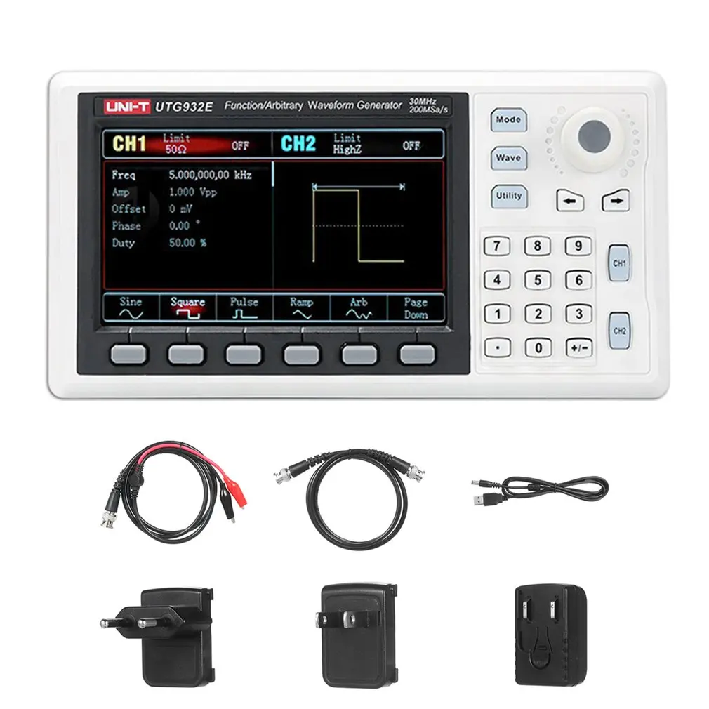 

UTG932E Waveform Generator 30MHz DDS Dual Channel Signal Generator Counter 200MSa / S 14bit Frequency Meter