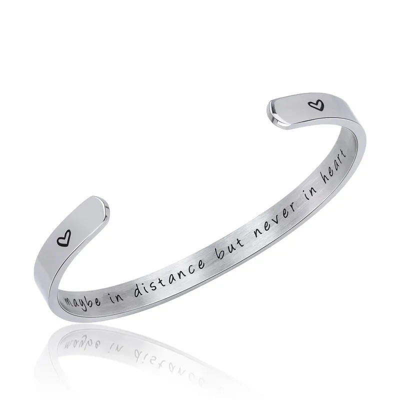 Style 13 Best Friends Bracelet Cuff Bangle Friendship BFF Bracelet Not Sisters By Blood But Sisters By Heart Jewelry for Women Girls - Окраска металла: Style 13