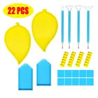 Инструмент для алмазной живописи 5D, 2 в 1, фотоэлемент с точечной ручкой и воском для глины, набор для алмазной вышивки, большой емкости, пластиковый лоток