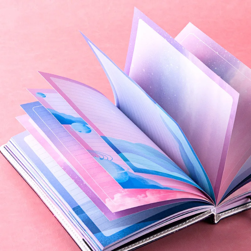 Двенадцать созвездий пароль Тетрадь комплект кавайный дневник B6 с замком кожа