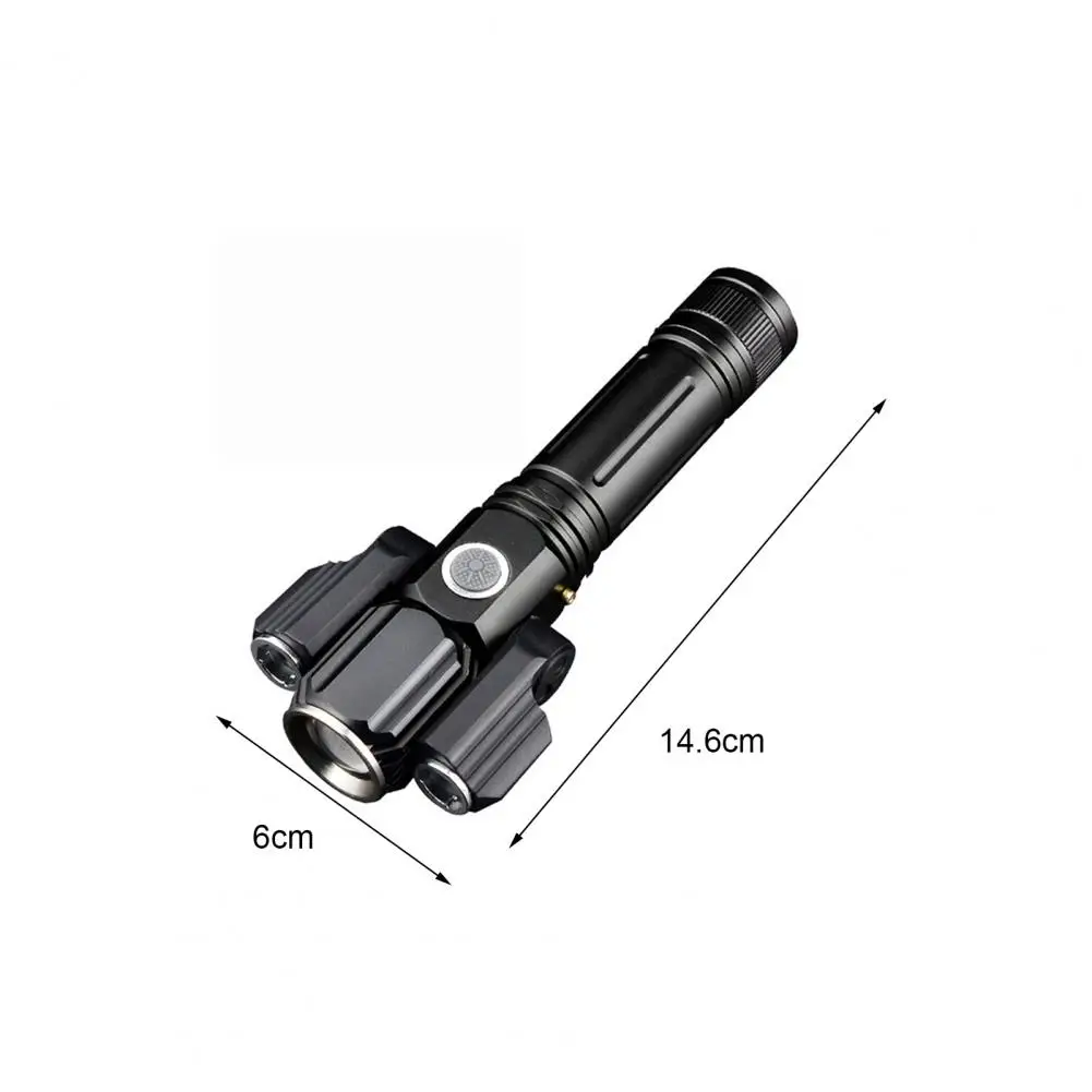 

Aluminum Alloy Multi-Function Light Three Lamp Head Aircraft-Shaped Flashlight