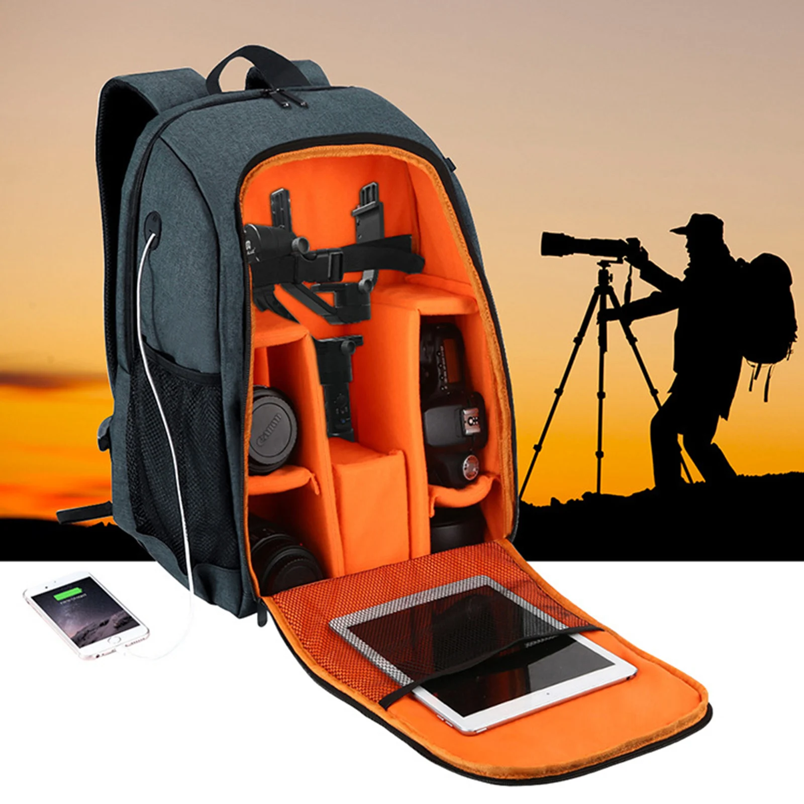 portable camera backpack large waterproof photography photo cameras bag for outdoor travel lens pouch video bag trip free global shipping
