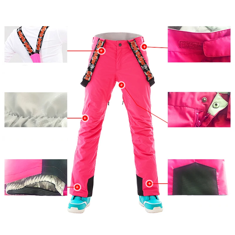 GSOU зимний костюм для сноуборда зимняя женская лыжная куртка штаны