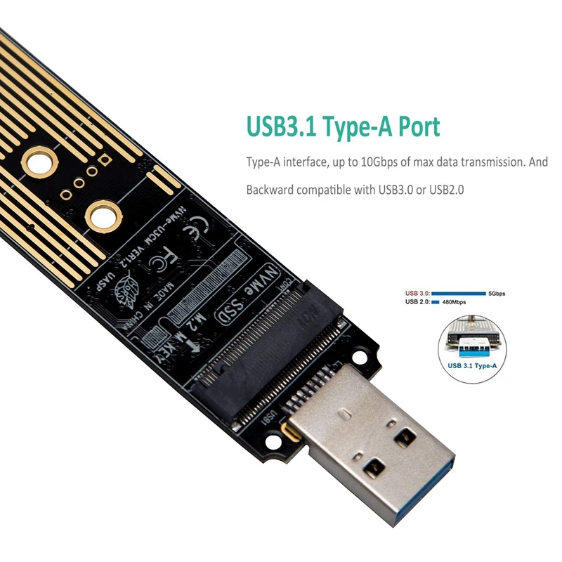 Nvme к Usb3.0 адаптер Usb M2 Ssd ключ M карта высокая производительность 10 Гбит/с
