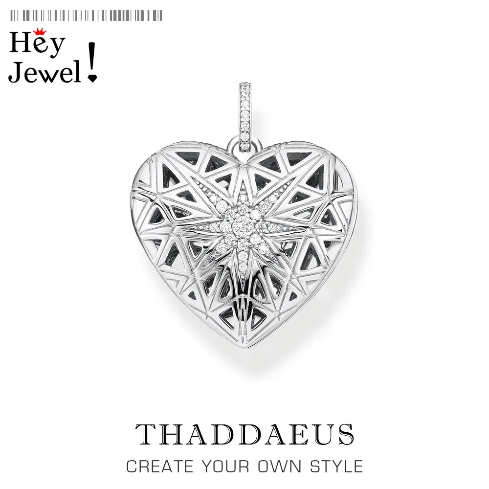 

Pendant Heart Medallion Star,2020 Brand Fashion 925 Sterling Silver Jewelry Europe Bijoux Accessories Locket Gift For Woman