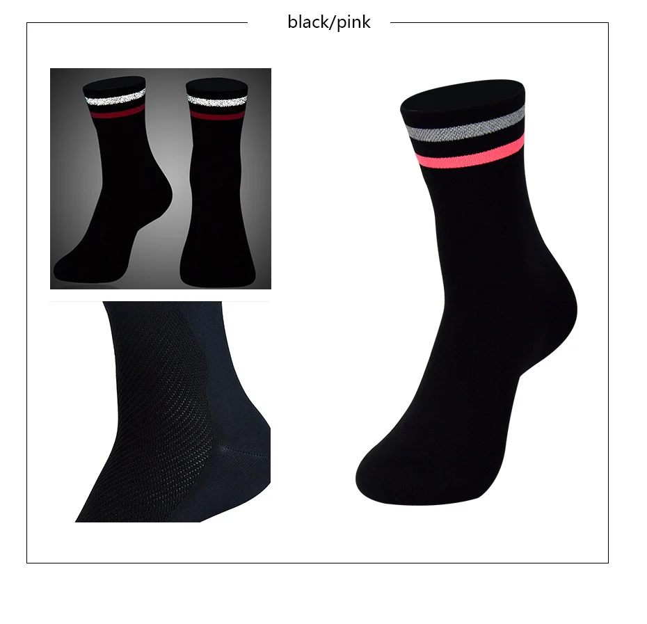 Darevie cycling socks soft sports socks breathable socks elastic biking socks anti-bacterial reflective bicycle cocks MTB road