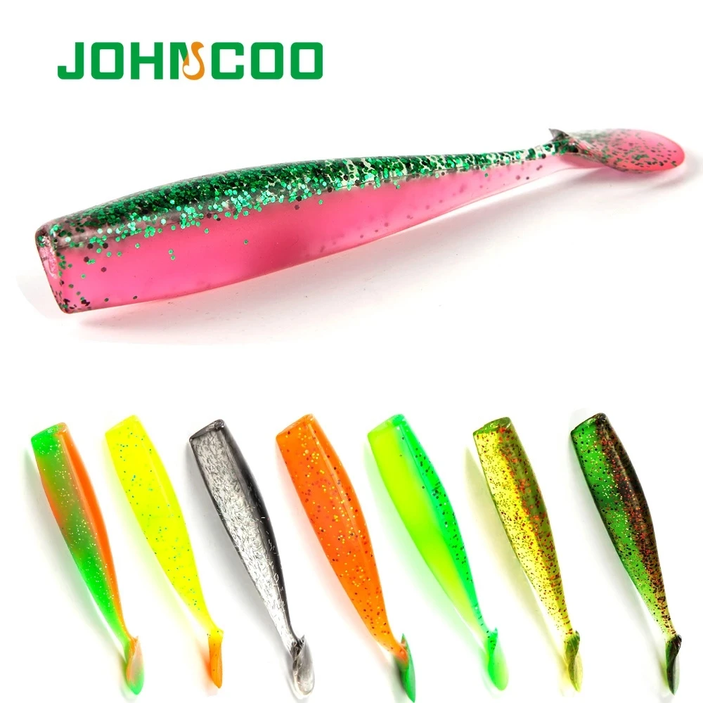 JOHNCOO рыболовные приманки Профессиональный приманка 4 шт. 100 мм 7 7g мягкие Пластик Шад червяк для ловли карпа