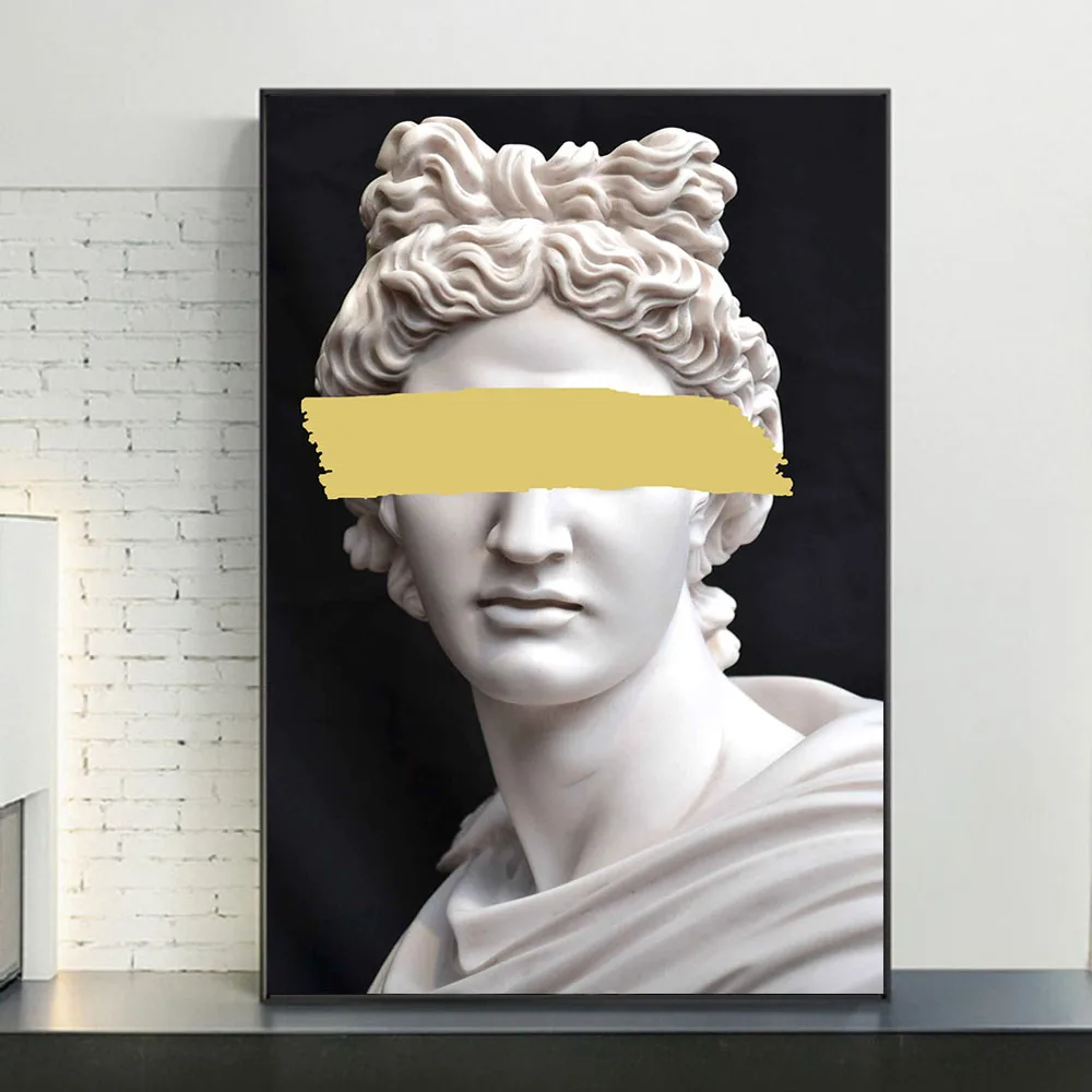 Ваповолновая скульптура Аполлона холст художественные постеры граффити