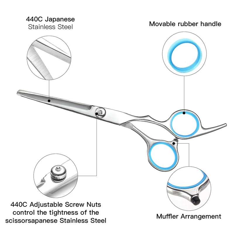 1 набор ножниц для волос ножницы домашних животных салонные филировочные с 2