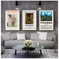 abstract vintage painting pablo picasso exhibition canvas posters and prints museum gallery wall art picture home decor
